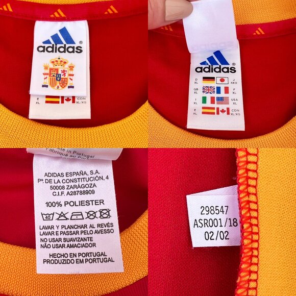 Vintage Adidas 2002 España National Soccer Jersey Home Kit XL / Rare Collectible - Picture 12 of 16